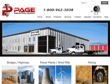 Tablet Screenshot of pageindustrial.com